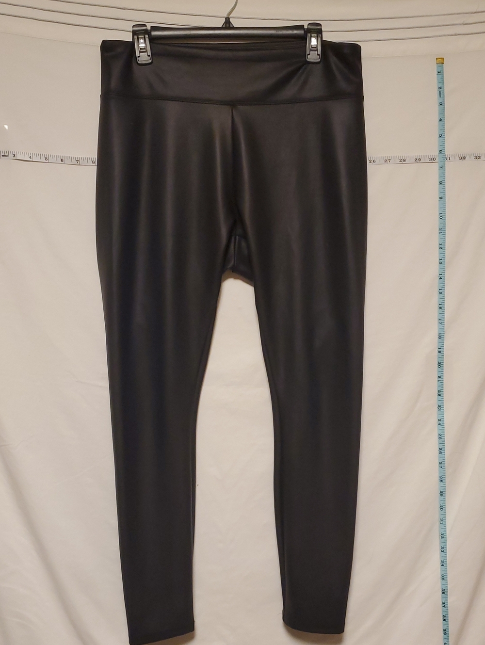 Express Black Faux Leather Leggings Lg